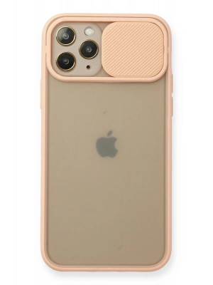 Newface iPhone 11 Pro Kılıf Palm Buzlu Kamera Sürgülü Silikon - Pembe