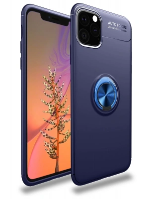 Newface iPhone 11 Pro Kılıf Range Yüzüklü Silikon - Mavi