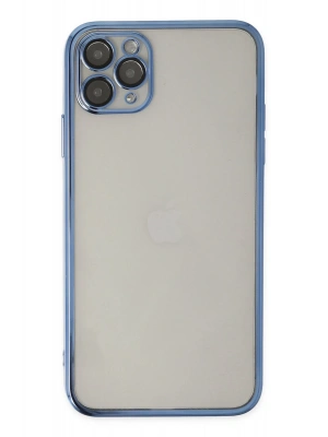 Newface iPhone 11 Pro Kılıf Razer Lensli Silikon - Açık Mavi