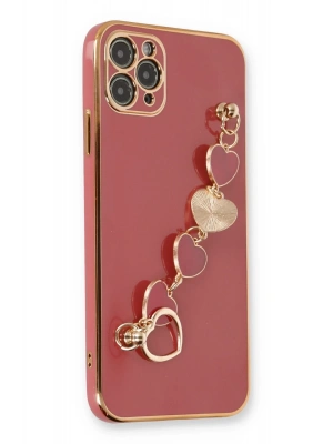 Newface iPhone 11 Pro Max Kılıf Esila Silikon - Kırmızı