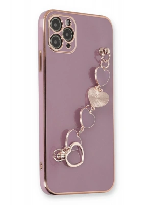 Newface iPhone 11 Pro Max Kılıf Esila Silikon - Mor