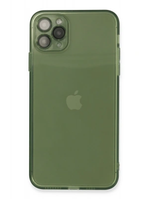 Newface iPhone 11 Pro Max Kılıf Fly Lens Silikon - Yeşil