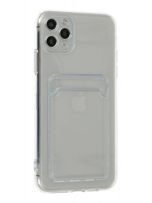 Newface iPhone 11 Pro Max Kılıf Kart Şeffaf Silikon - Şeffaf