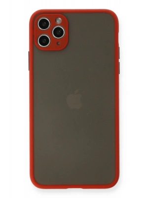 Newface iPhone 11 Pro Max Kılıf Montreal Silikon Kapak - Kırmızı