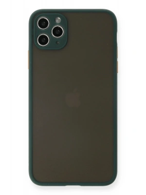 Newface iPhone 11 Pro Max Kılıf Montreal Silikon Kapak - Yeşil