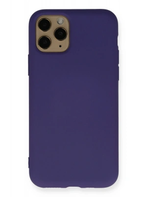 Newface iPhone 11 Pro Max Kılıf Nano içi Kadife Silikon - Mor