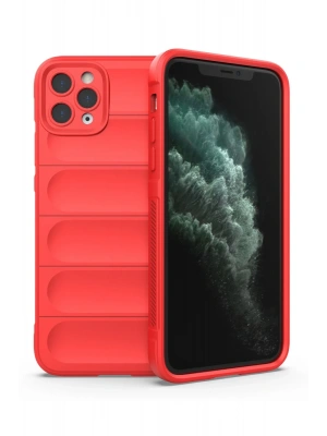 Newface iPhone 11 Pro Max Kılıf Optimum Silikon - Kırmızı