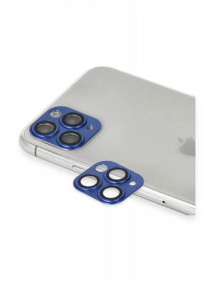 Newface iPhone 11 Pro Max Pers Alüminyum Kamera Lens - Lacivert