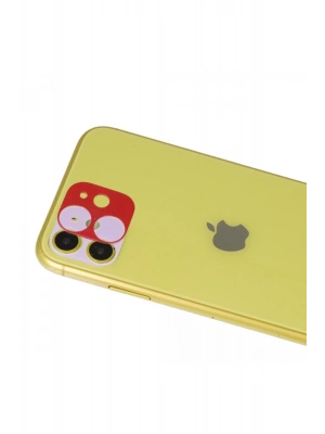 Newface iPhone 11 Rainbow Kamera Lens Koruma Cam - Kırmızı