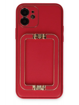 Newface iPhone 12 Kılıf Coco Elit Kapak - Kırmızı