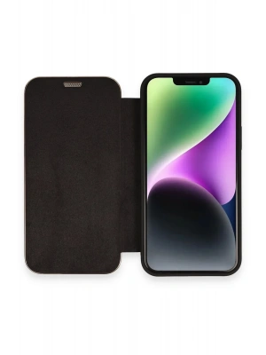 Newface iPhone 12 Kılıf Dolpin Kapaklı - Siyah