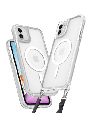 Newface iPhone 12 Kılıf Enka Magsafe Silikon Kılıf - Şeffaf