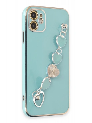 Newface iPhone 12 Kılıf Esila Silikon - Su Yeşili