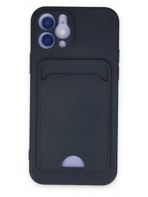 Newface iPhone 12 Kılıf Kelvin Kartvizitli Silikon - Lacivert