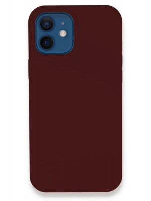 Newface iPhone 12 Kılıf Lansman Legant Silikon - Bordo