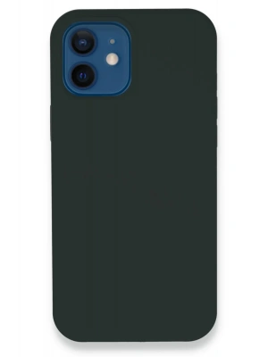 Newface iPhone 12 Kılıf Lansman Legant Silikon - Koyu Yeşil