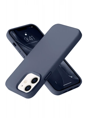 Newface iPhone 12 Kılıf Nano içi Kadife Silikon - Lacivert