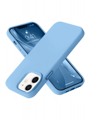 Newface iPhone 12 Kılıf Nano içi Kadife Silikon - Mavi