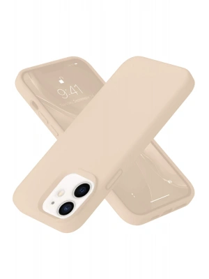 Newface iPhone 12 Kılıf Nano içi Kadife Silikon - Pudra