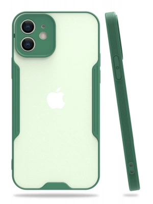 Newface iPhone 12 Kılıf Platin Silikon - Yeşil