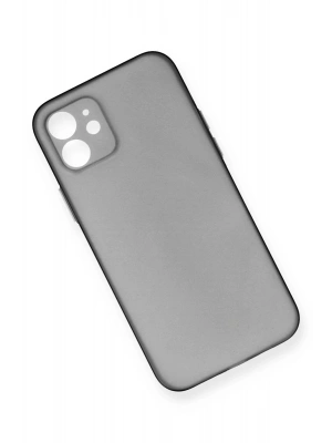 Newface iPhone 12 Kılıf PP Ultra İnce Kapak - Gri