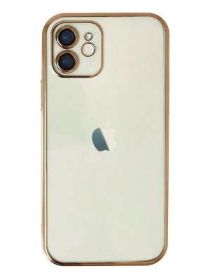 Newface iPhone 12 Kılıf Razer Lensli Silikon - Gold