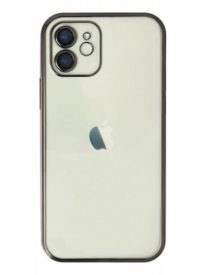 Newface iPhone 12 Kılıf Razer Lensli Silikon - Siyah