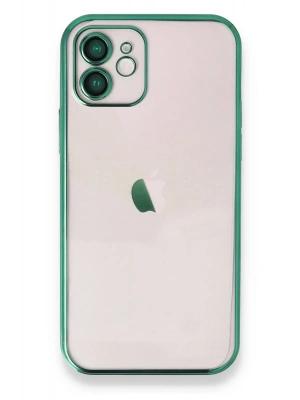 Newface iPhone 12 Kılıf Razer Lensli Silikon - Yeşil