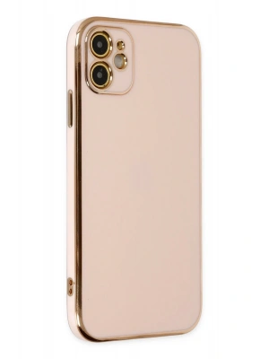 Newface iPhone 12 Kılıf Volet Silikon - Pembe