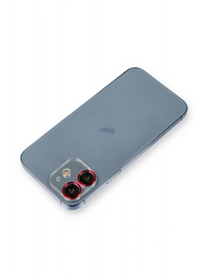 Newface iPhone 12 Metal Kamera Lens Koruma Cam - Kırmızı