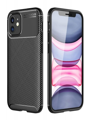 Newface iPhone 12 Mini Kılıf Auto Focus Karbon Kapak - Siyah
