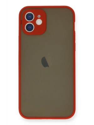 Newface iPhone 12 Mini Kılıf Montreal Silikon Kapak - Kırmızı