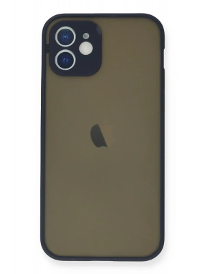 Newface iPhone 12 Mini Kılıf Montreal Silikon Kapak - Lacivert