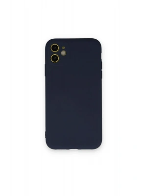 Newface iPhone 12 Mini Kılıf Nano içi Kadife Silikon - Lacivert