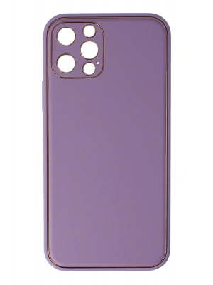 Newface iPhone 12 Pro Kılıf Coco Deri Silikon Kapak - Lila