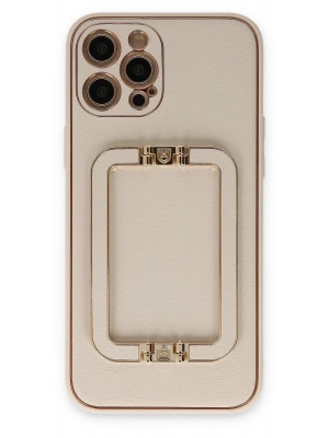 Newface iPhone 12 Pro Kılıf Coco Elit Kapak - Gold