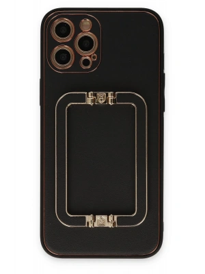 Newface iPhone 12 Pro Kılıf Coco Elit Kapak - Siyah