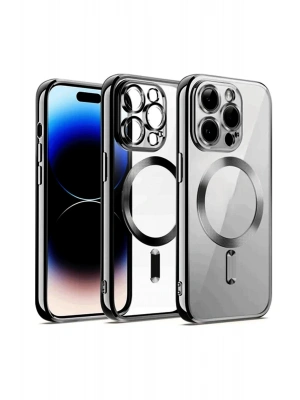 Newface iPhone 12 Pro Kılıf Kross Magneticsafe Kapak - Gümüş