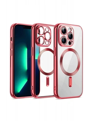 Newface iPhone 12 Pro Kılıf Kross Magneticsafe Kapak - Kırmızı