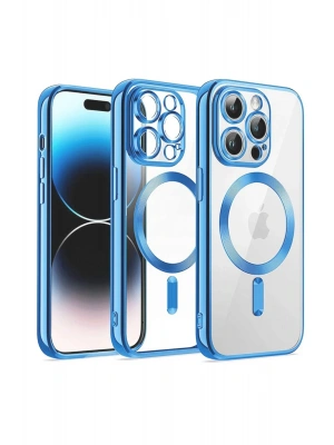 Newface iPhone 12 Pro Kılıf Kross Magneticsafe Kapak - Sierra Blue