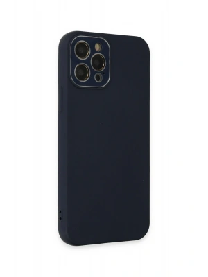 Newface iPhone 12 Pro Kılıf Lansman Glass Kapak - Lacivert