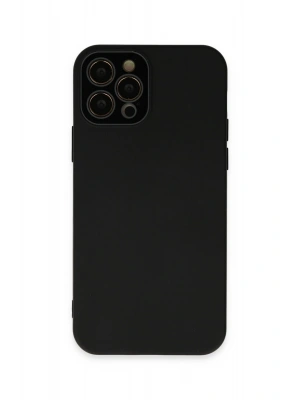 Newface iPhone 12 Pro Kılıf Lansman Glass Kapak - Siyah