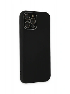 Newface iPhone 12 Pro Kılıf Lansman Glass Kapak - Siyah