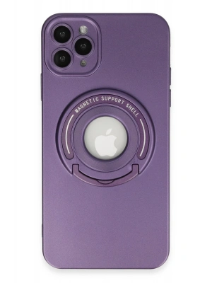 Newface iPhone 12 Pro Kılıf Lukka Magneticsafe Kapak - Derin Mor