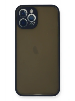 Newface iPhone 12 Pro Kılıf Montreal Silikon Kapak - Lacivert