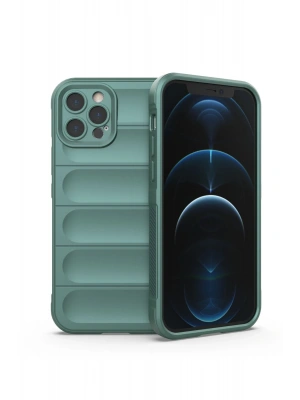 Newface iPhone 12 Pro Kılıf Optimum Silikon - Koyu Yeşil