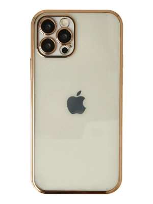 Newface iPhone 12 Pro Kılıf Razer Lensli Silikon - Gold