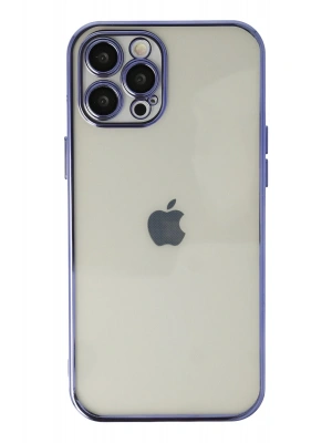 Newface iPhone 12 Pro Kılıf Razer Lensli Silikon - Mor