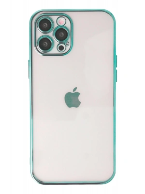 Newface iPhone 12 Pro Kılıf Razer Lensli Silikon - Yeşil