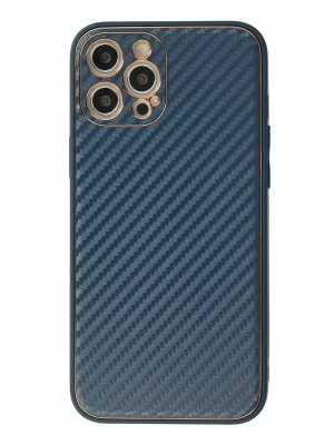 Newface iPhone 12 Pro Max Kılıf Coco Karbon Silikon - Mavi